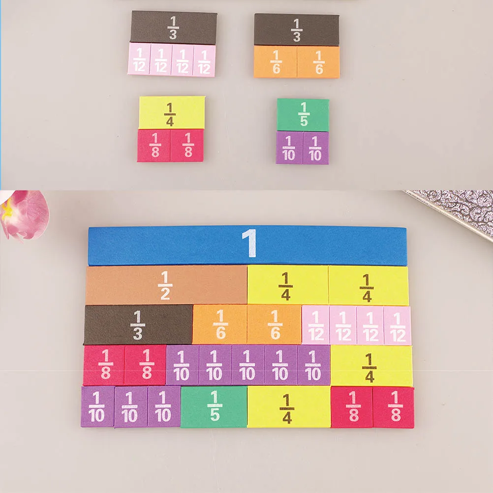 51pcs Magnetic Rainbow Fraction Tiles Early Educational Math Toys Kids Learning Educational Toy Montessori Kids Math Baby Toy#20
51pcs Magnetic Rainbow Fraction Tiles Early Educational Math Toys Kids Learning Educational Toy Montessori Kids Math Baby Toy#20