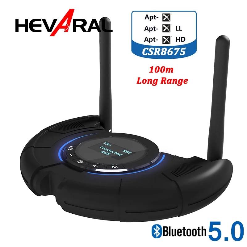 Беспроводной адаптер HEVARAL, Bluetooth аудио передатчик с большим радиусом действия 100 м, CSR8675, Aptx, HD, Spdif, оптический, AUX 3,5 мм
Беспроводной адаптер HEVARAL, Bluetooth аудио передатчик с большим радиусом действия 100 м, CSR8675, Aptx, HD, Spdif, оптический, AUX 3,5 мм