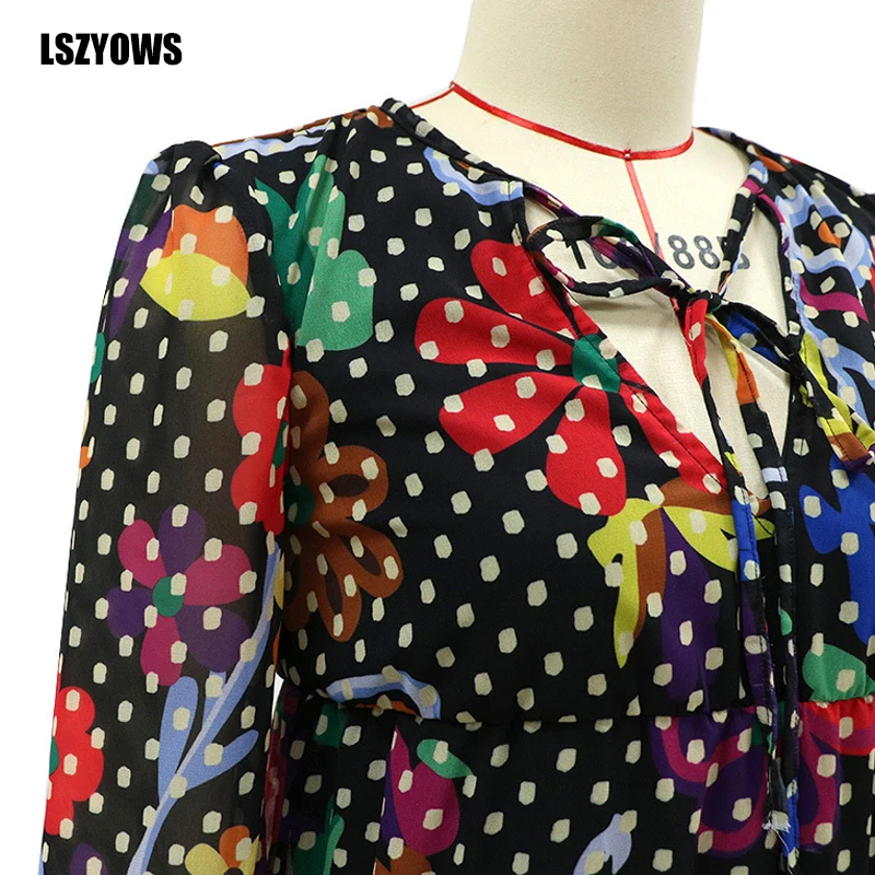Chiffon Floral Dot Print Maxi Dress Women Long Sleeve V-Neck Bohemian Beach Dress Ladies Vintage Casual Loose Sundress Vestidos
Chiffon Floral Dot Print Maxi Dress Women Long Sleeve V-Neck Bohemian Beach Dress Ladies Vintage Casual Loose Sundress Vestidos