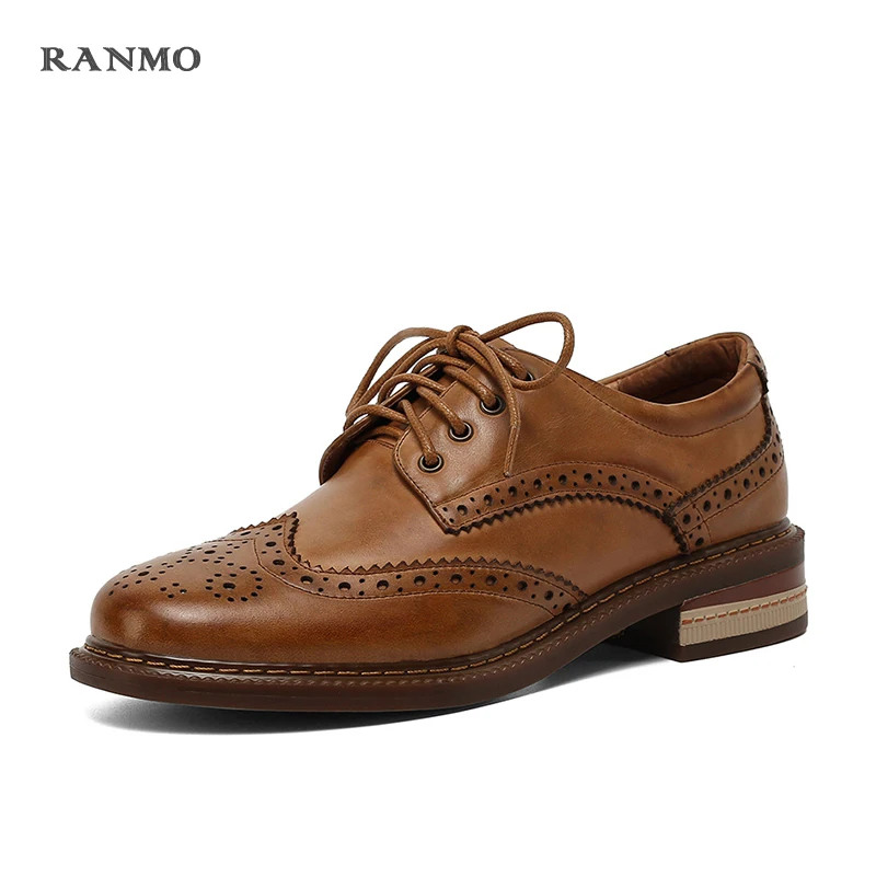 New Fashion Cross Tied Shoes for Women Genuine Leather Quality Chunky Heels Pumps Dancing Party Shoes Woman Lace-Up Brogue Shoes
New Fashion Cross Tied Shoes for Women Genuine Leather Quality Chunky Heels Pumps Dancing Party Shoes Woman Lace-Up Brogue Shoes