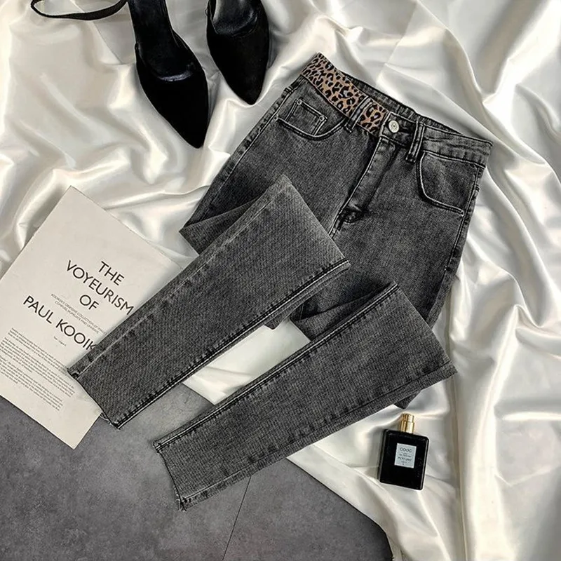 Vintage Trendy Leopard Stitching Jeans for Women Personality Waist Design Slim Skinny Jeans Little Feet Denim Pants Streetwear
Vintage Trendy Leopard Stitching Jeans for Women Personality Waist Design Slim Skinny Jeans Little Feet Denim Pants Streetwear