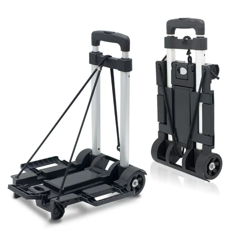Black Folding Luggage Cart Light Aluminum Collapsible Portable Fold Up Dolly Hand Truck for Travel Moving and Office Use
Black Folding Luggage Cart Light Aluminum Collapsible Portable Fold Up Dolly Hand Truck for Travel Moving and Office Use