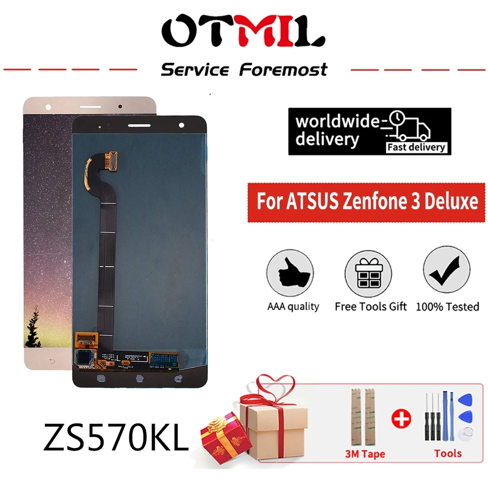 Original 5.7" For ASUS Zenfone 3 Deluxe ZS570KL LCD Display Touch Screen Assembly For ASUS ZS570KL LCD Display Replacement
Original 5.7" For ASUS Zenfone 3 Deluxe ZS570KL LCD Display Touch Screen Assembly For ASUS ZS570KL LCD Display Replacement