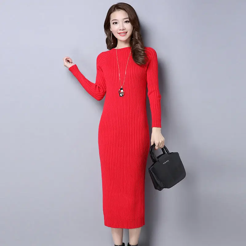 Autumn Winter New Long Overknee Sweater Dress Female Dress Knit Dress Dresses for Women Vestido De Mujer 
Autumn Winter New Long Overknee Sweater Dress Female Dress Knit Dress Dresses for Women Vestido De Mujer