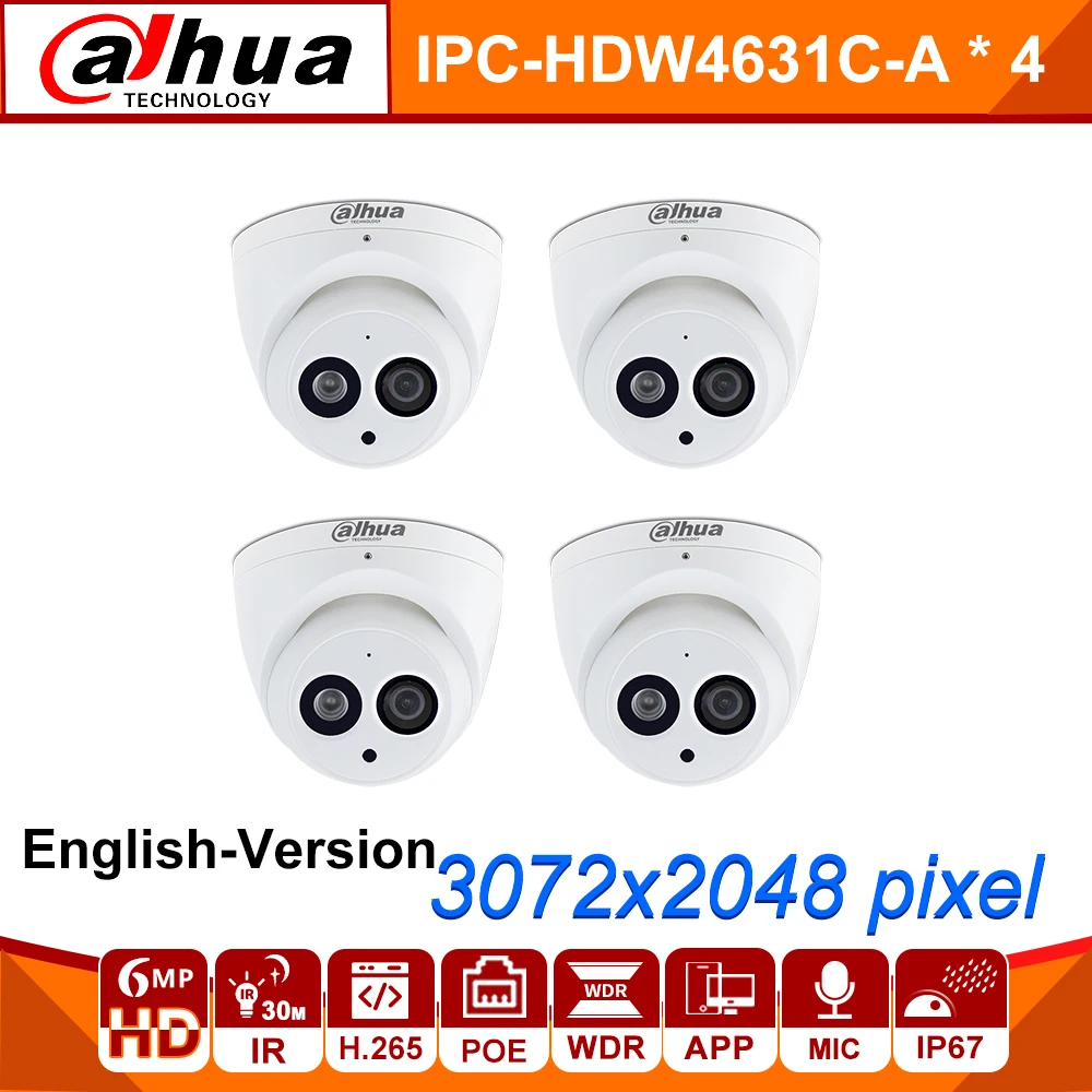 DH IPC HDW4631C A оптовая продажа 6MP IP камера POE Мини купольная со встроенным микрофоном