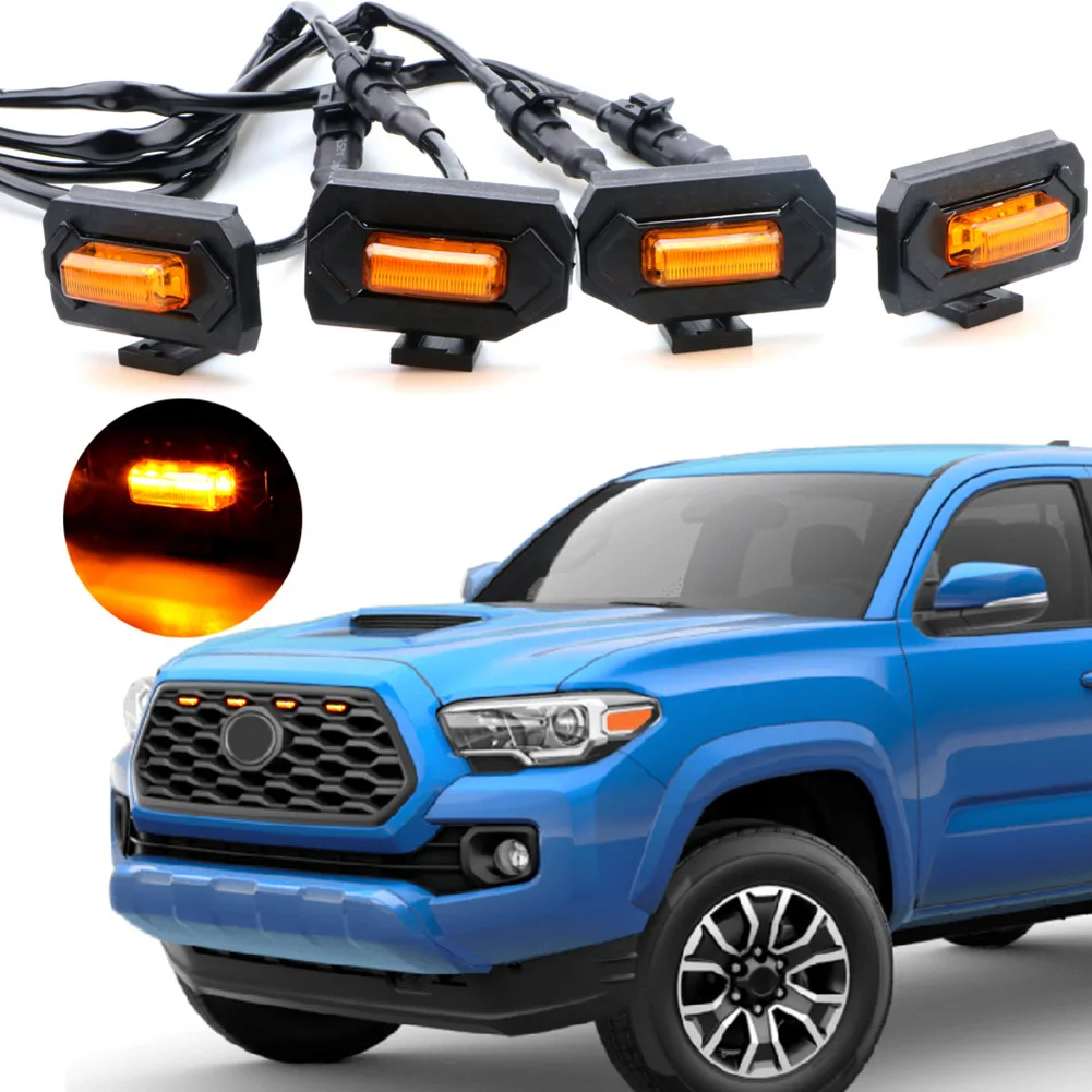 4X DC12V Car Front Grille LED Lights For Toyota Tacoma W/TRD Pro 2020-up Auto Grill Lights Accessories Amber
4X DC12V Car Front Grille LED Lights For Toyota Tacoma W/TRD Pro 2020-up Auto Grill Lights Accessories Amber