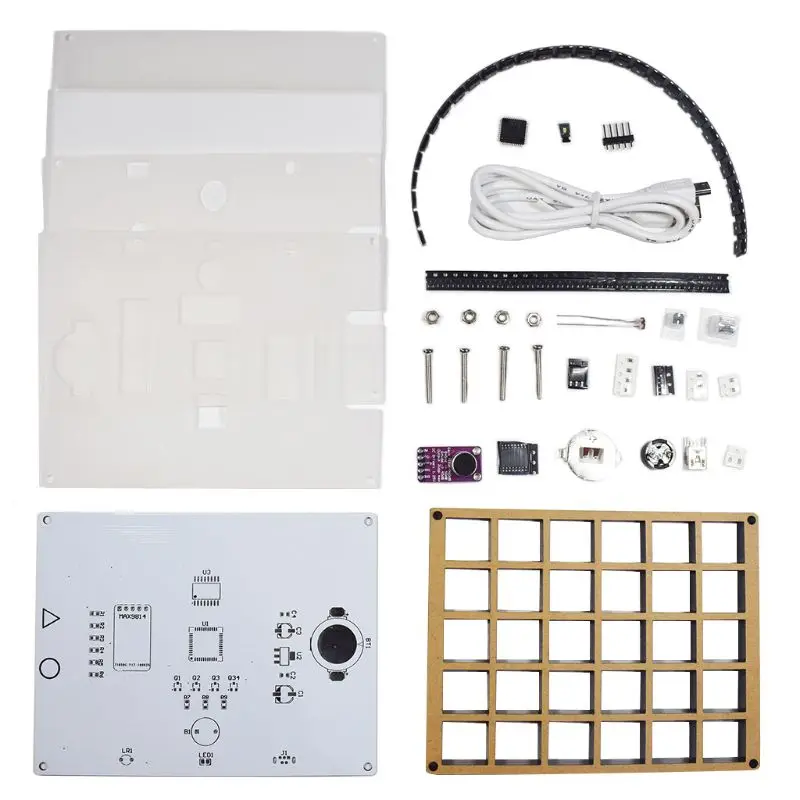 LED DIY Digital Music Spectrum Display Kit Module LED Equalizer Music Spectrum Colorful Palette Clock DIY Electronic Kit 
LED DIY Digital Music Spectrum Display Kit Module LED Equalizer Music Spectrum Colorful Palette Clock DIY Electronic Kit