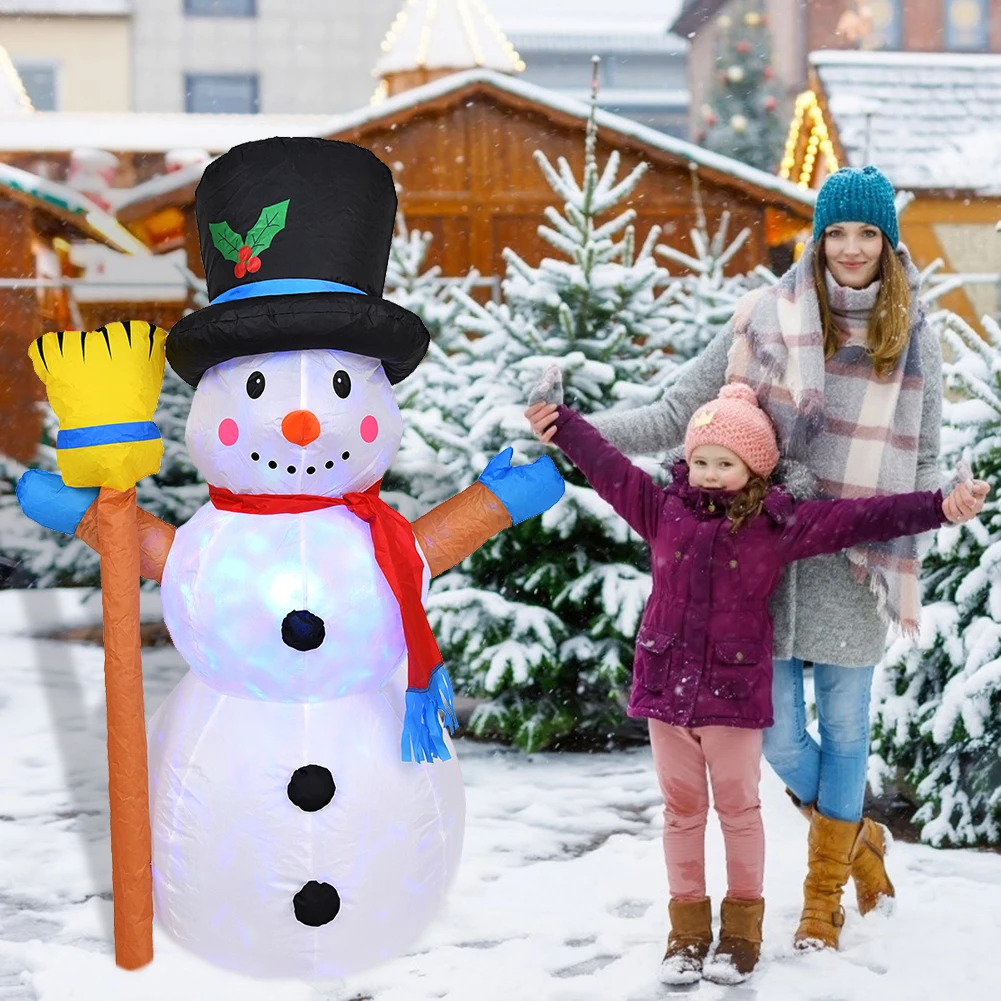 Christmas Inflatable Snowman with Rotary Color Light for Courtyard Lawn Festival Party Decoration Terror Props Household
Christmas Inflatable Snowman with Rotary Color Light for Courtyard Lawn Festival Party Decoration Terror Props Household
