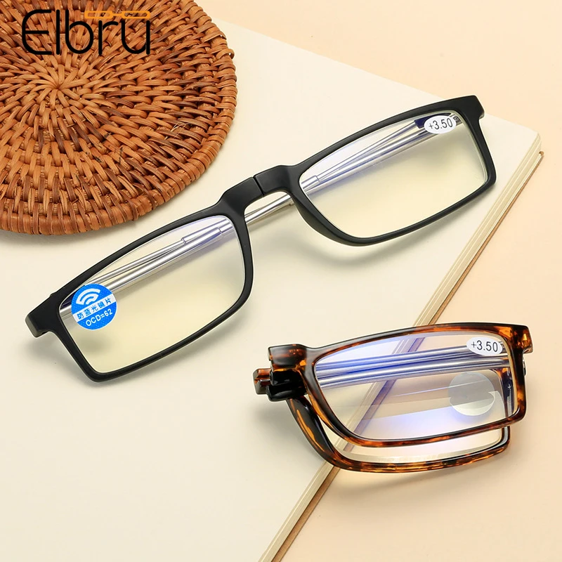 Elbru Anti-blue Light Foldable Reading Glasses Telescopic Antenna Legs Stainless Steel Presbyopic Spectacles Unisex +1.0to+4.0 
Elbru Anti-blue Light Foldable Reading Glasses Telescopic Antenna Legs Stainless Steel Presbyopic Spectacles Unisex +1.0to+4.0