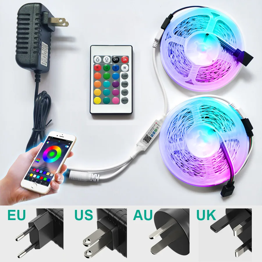 Bluetooth Led Strip Licht 5m10m Rgb SMD5050 2835 Led Verlichting Tape Flexibele Niet Waterdicht 12V Led Strip Lint Voor thuis K
Bluetooth Led Strip Licht 5m10m Rgb SMD5050 2835 Led Verlichting Tape Flexibele Niet Waterdicht 12V Led Strip Lint Voor thuis K