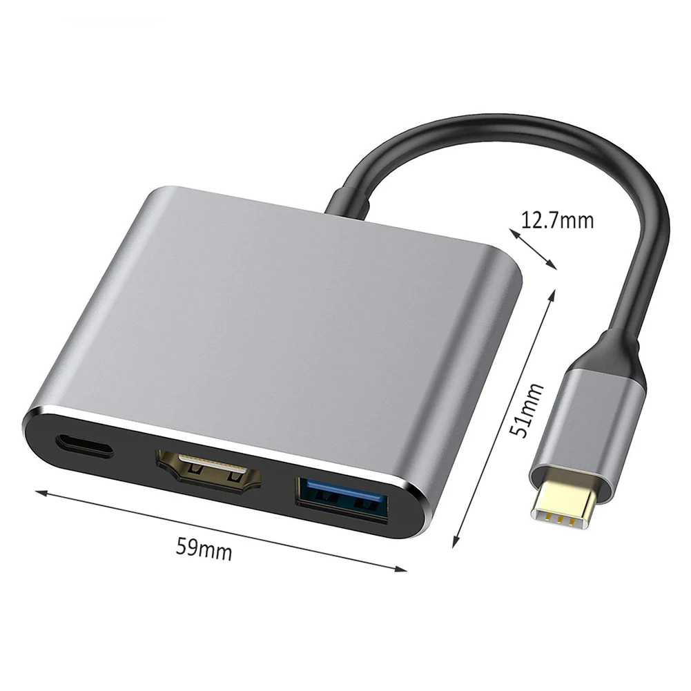 USB 3.1 Type-C HUB Converter Plug Play Convenient Quick Operate USB3.0 PD Charging 4K HDMI-compatible Adapter for Computer PC
USB 3.1 Type-C HUB Converter Plug Play Convenient Quick Operate USB3.0 PD Charging 4K HDMI-compatible Adapter for Computer PC