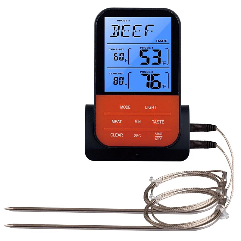 OlivesH Kitchen Thermometer Barbecue Baking Tool Meat Dual Probe Digital Backlight Thermometer For Food Temperature Measurement
OlivesH Kitchen Thermometer Barbecue Baking Tool Meat Dual Probe Digital Backlight Thermometer For Food Temperature Measurement