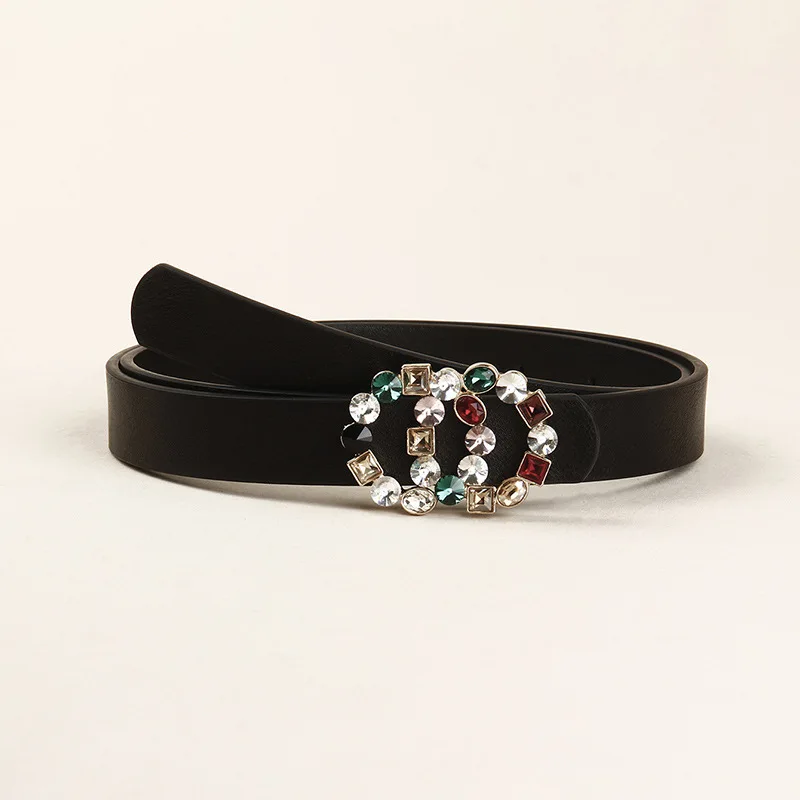 2021 New Belt Women's Fashion Double O Color Diamond Inlaid Black Jeans Clothing With Matching Luxury Belt Designers Women
2021 New Belt Women's Fashion Double O Color Diamond Inlaid Black Jeans Clothing With Matching Luxury Belt Designers Women