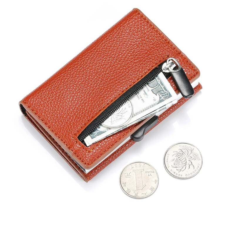 Rfid Card Holder Wallets Vintage Short Purse Multifunction Man Leather Smart Wallet with Magnet & Card Metal Case
Rfid Card Holder Wallets Vintage Short Purse Multifunction Man Leather Smart Wallet with Magnet & Card Metal Case