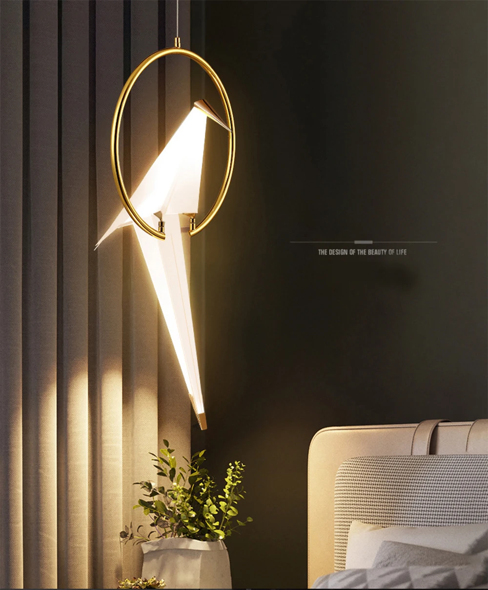 Creative Paper Nordic Gold pendent lights lamp for living room Bedroom Hallway Bedside origami light home interior decoration
Creative Paper Nordic Gold pendent lights lamp for living room Bedroom Hallway Bedside origami light home interior decoration