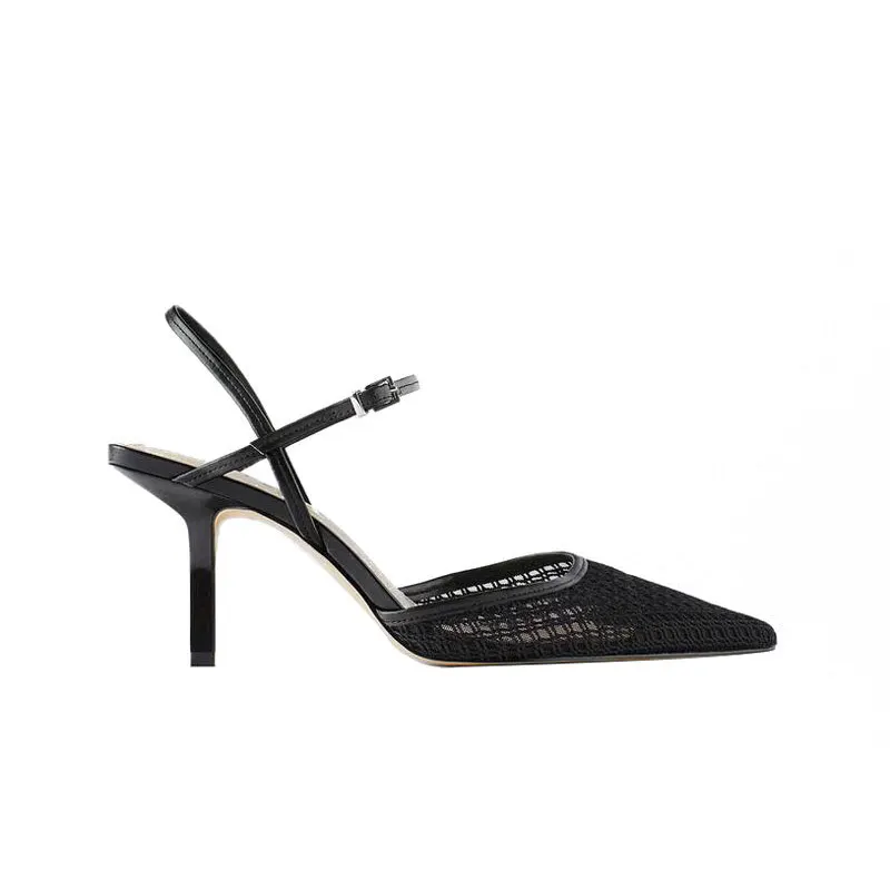 2021 Summer New High Heel Sandals Buckle Mesh Black Slingbacks Shoes For Female Pointed Toe Trend Cool Shoes
2021 Summer New High Heel Sandals Buckle Mesh Black Slingbacks Shoes For Female Pointed Toe Trend Cool Shoes