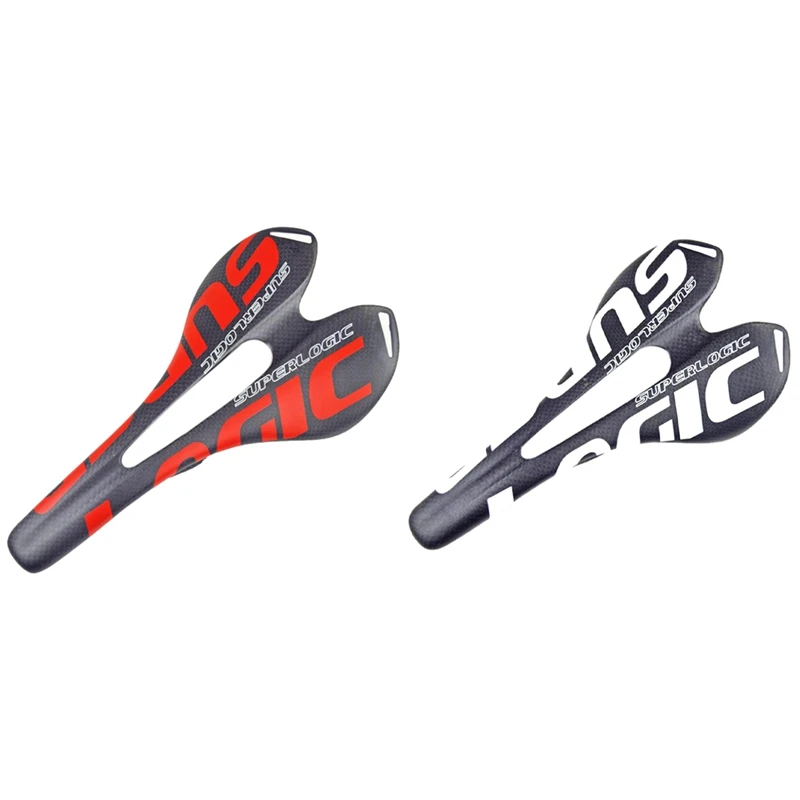 Superlogic 2 Pcs 3K Bicycle Saddle Road MTB Bike Carbon Saddle Seat Matte Bike Cushion Cycling Parts, Red & White
Superlogic 2 Pcs 3K Bicycle Saddle Road MTB Bike Carbon Saddle Seat Matte Bike Cushion Cycling Parts, Red & White