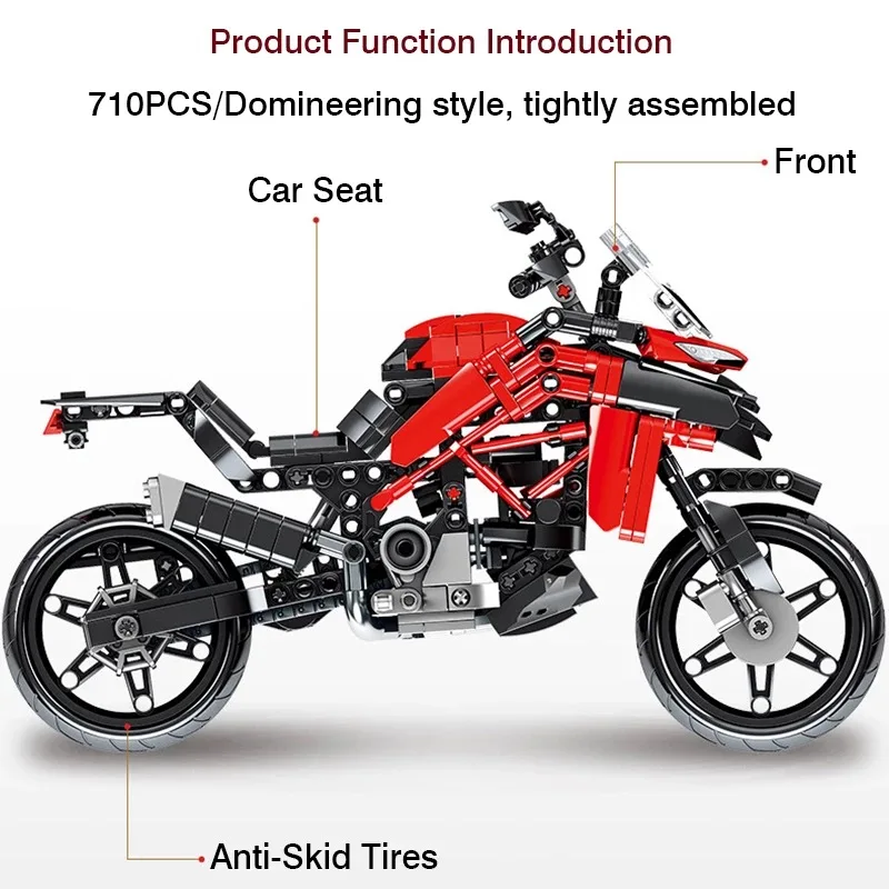 710pcs Technical MOC Motorcycle Car Building Blocks Creator Mechanical locomotive Racing Motorbike Bircks Toys For Children
710pcs Technical MOC Motorcycle Car Building Blocks Creator Mechanical locomotive Racing Motorbike Bircks Toys For Children