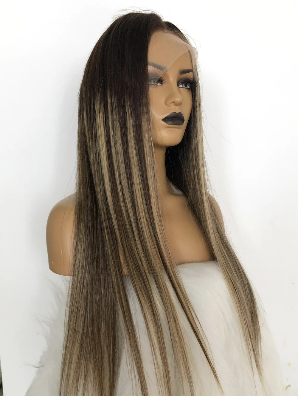 Фото QueenKing парик волос 150% плотность Европейский цвет Balayage Ombre парики - купить