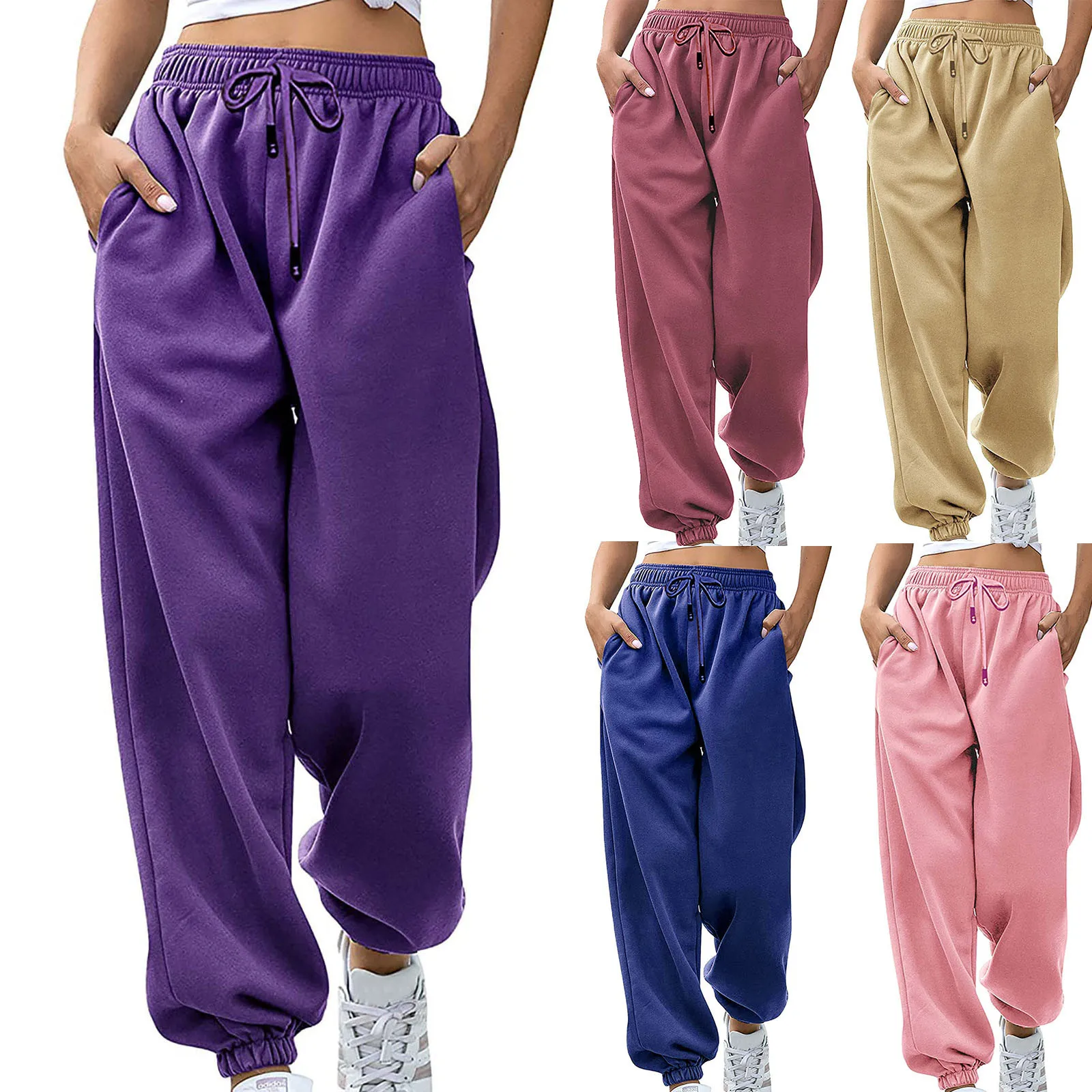 Women's Fashion Casual Solid Elastic Waist Trousers Long Straight Pants leggings wide leg pants women pantalones
Women's Fashion Casual Solid Elastic Waist Trousers Long Straight Pants leggings wide leg pants women pantalones