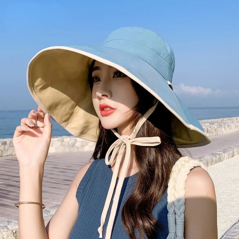 New Spring Summer Solid Color Bucket Hat UV Protection Sun Hats All-match Big Wide-brim Visor Women Sunscreen Fisherman's Cap
New Spring Summer Solid Color Bucket Hat UV Protection Sun Hats All-match Big Wide-brim Visor Women Sunscreen Fisherman's Cap