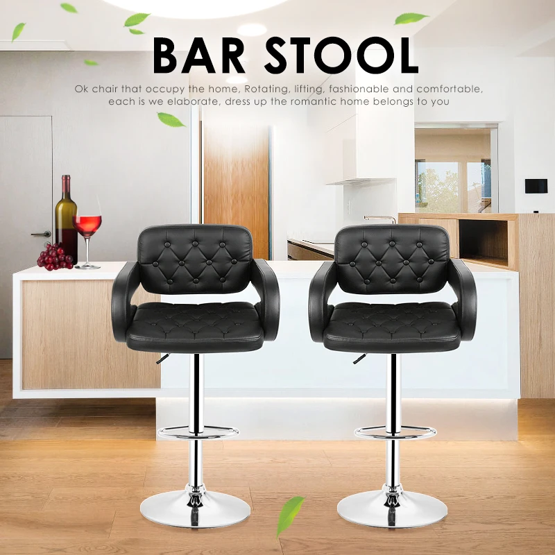 2Pcs/set Adjusted Rotatable Kitchen PU Leather Bar Stool Butterfly Backrest Bar Chair Bar Stools Modern Bar Chairs HWC
2Pcs/set Adjusted Rotatable Kitchen PU Leather Bar Stool Butterfly Backrest Bar Chair Bar Stools Modern Bar Chairs HWC