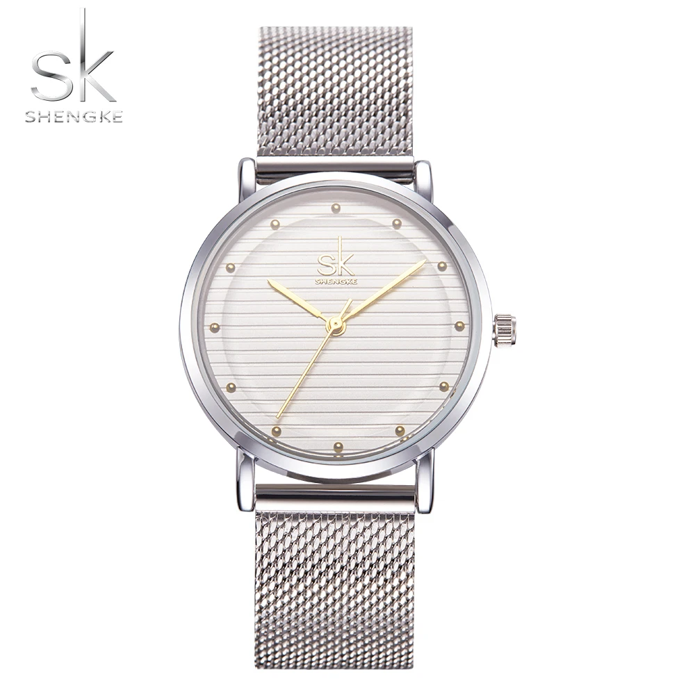 Shengke Women Watches Fashion Top Brand Luxury Silver Steel Mesh Ladies Watch Clock Relogio Reloj Mujer
Shengke Women Watches Fashion Top Brand Luxury Silver Steel Mesh Ladies Watch Clock Relogio Reloj Mujer