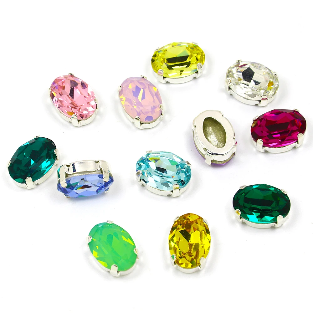 Strass Gems Oval Rhinestones Silver Claw Crystal K9 Glass Sew on Stones Sewing Diamond Applique for Needlework Clothes Shoes
Strass Gems Oval Rhinestones Silver Claw Crystal K9 Glass Sew on Stones Sewing Diamond Applique for Needlework Clothes Shoes