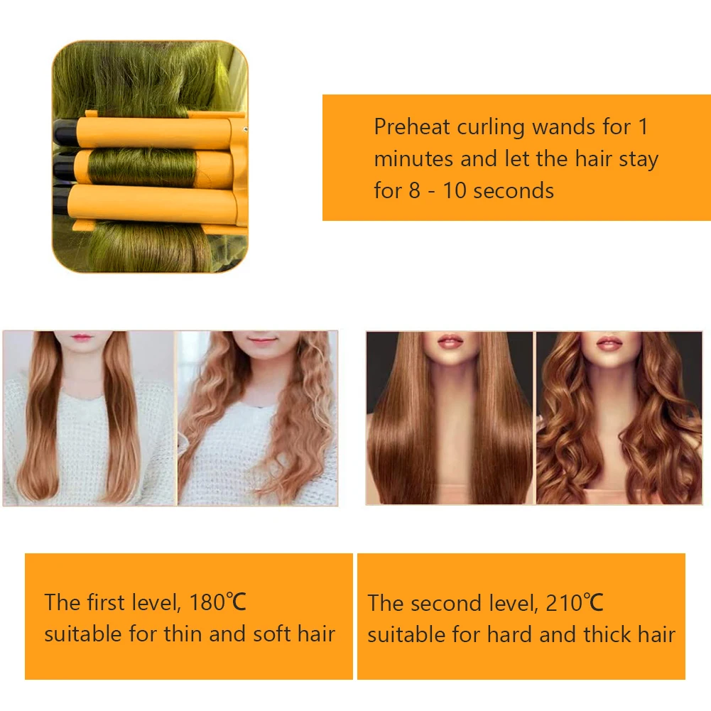 Professional Hair Curling Iron LCD Ceramic Triple Barrel Hair Curler Irons Hair Wave Waver Styling Tools Hair Styler Wand
Professional Hair Curling Iron LCD Ceramic Triple Barrel Hair Curler Irons Hair Wave Waver Styling Tools Hair Styler Wand