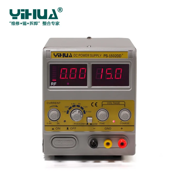 YIHUA 1502DD + для мобильного телефона V 2A Регулируемый источник питания постоянного