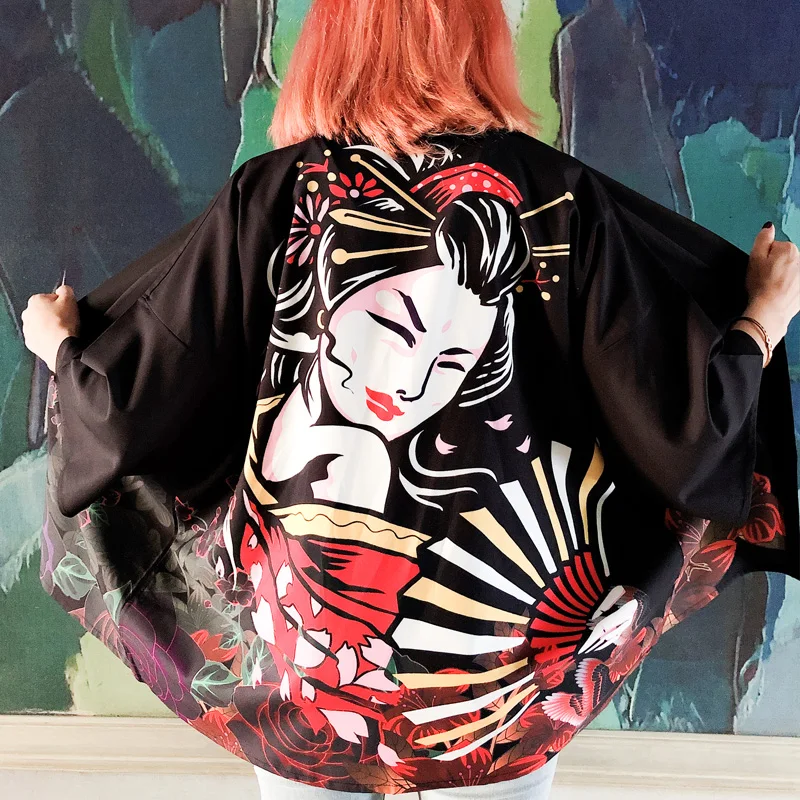 Кимоно женское юката хаори кардиган в японском стиле женская одежда Японская