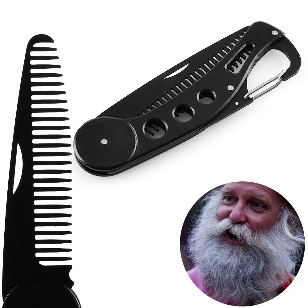 Gentleman Anti static Men Beauty Stainless Steel Foldable Hair Mustaches Brush Hairdressing Styling Beard Comb
Gentleman Anti static Men Beauty Stainless Steel Foldable Hair Mustaches Brush Hairdressing Styling Beard Comb