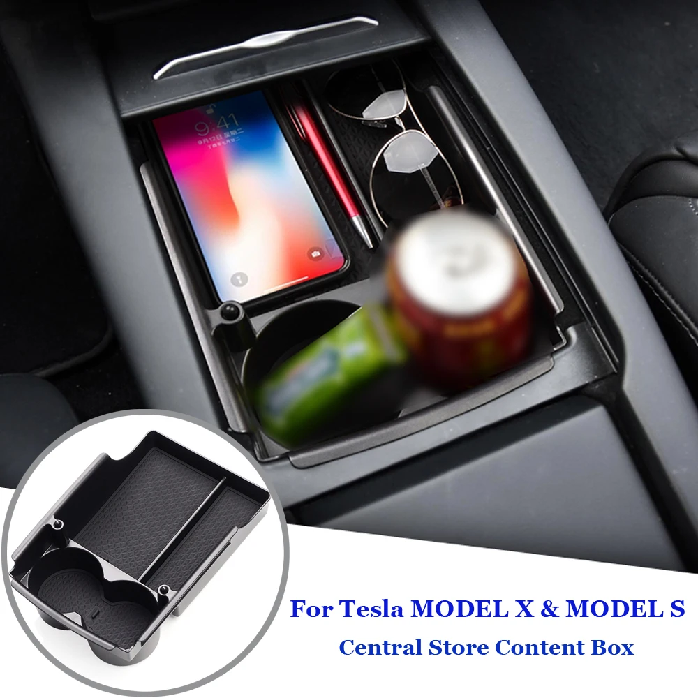 Car Center Console Tray Armrest Storage Box For Tesla MODEL X/S Accessories Stowing Tidying Organizer Phone Card Drink Bottle
Car Center Console Tray Armrest Storage Box For Tesla MODEL X/S Accessories Stowing Tidying Organizer Phone Card Drink Bottle