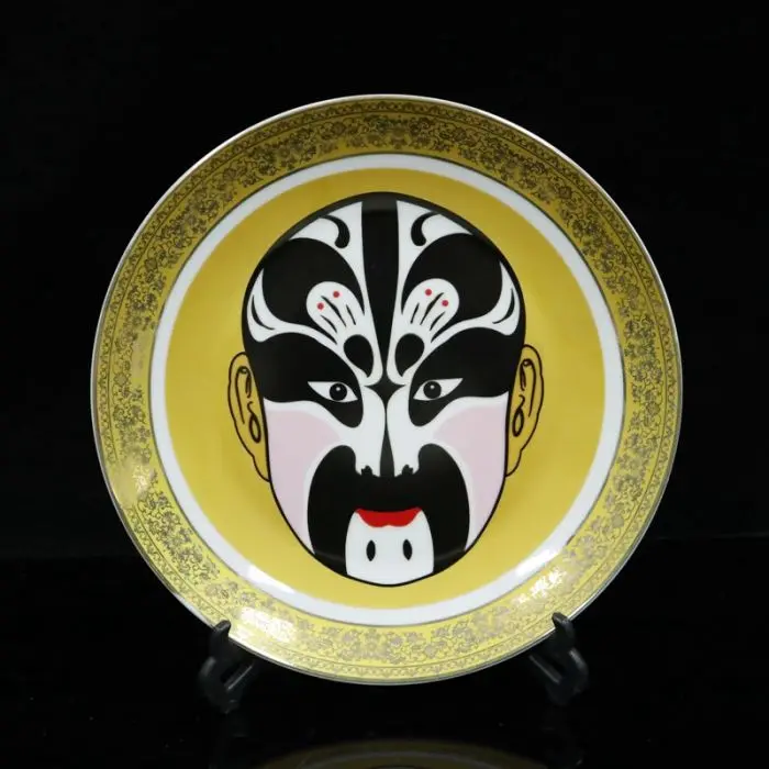 Exquisite opera facial makeup porcelain plate retro style furniture decoration ceramic hanging plate
Exquisite opera facial makeup porcelain plate retro style furniture decoration ceramic hanging plate