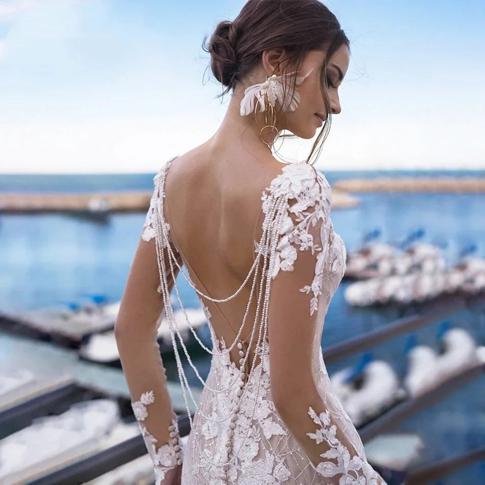 Jiayigong Mermaid Wedding Dress Bridal Dresses Sexy Sparkling Beading Tulle Lace Applique Wedding Gown Backless Robe De Mariage
Jiayigong Mermaid Wedding Dress Bridal Dresses Sexy Sparkling Beading Tulle Lace Applique Wedding Gown Backless Robe De Mariage