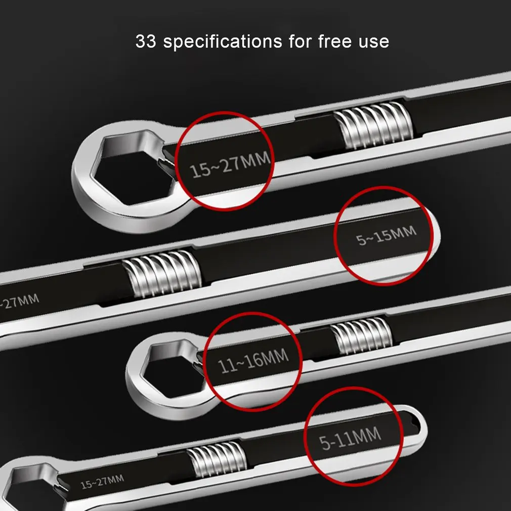 Total Wrench 24-In-1 General Adjustable Universal Wrench Multi-Function Car Repairing Tools Double End Wrench Repair Tools
Total Wrench 24-In-1 General Adjustable Universal Wrench Multi-Function Car Repairing Tools Double End Wrench Repair Tools