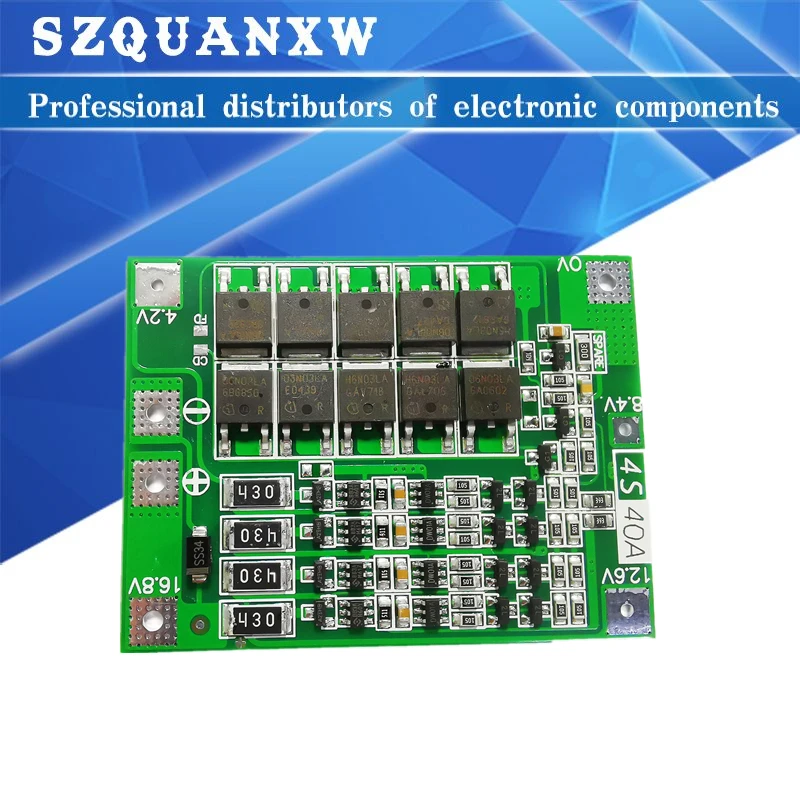 4S 40A Li-ion Lithium Battery 18650 Charger PCB Board For Drill Motor 14.8V 16.8V Lipo Cell Module
4S 40A Li-ion Lithium Battery 18650 Charger PCB Board For Drill Motor 14.8V 16.8V Lipo Cell Module