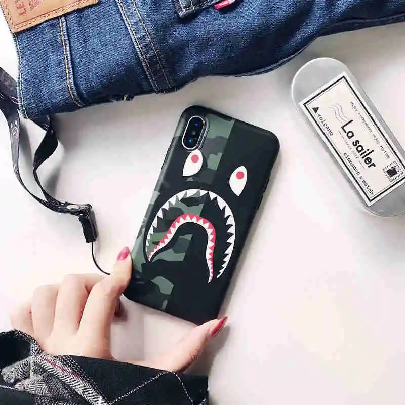 Fashion Sport Luxury Brand Shark Lanyard Phone Case For IPhone 11 12 mini Pro XR XS Max 6 7 8 Plus SE2 Soft Silicone
Fashion Sport Luxury Brand Shark Lanyard Phone Case For IPhone 11 12 mini Pro XR XS Max 6 7 8 Plus SE2 Soft Silicone