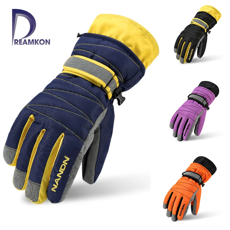 Зимние теплые лыжные перчатки NANDN для горного сноуборда мужчин и женщин холодный