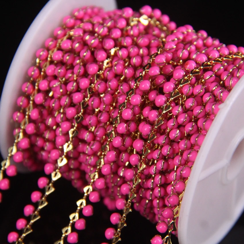 New! Rose Enamel Beaded Plated Gold Rosary Chains,Lampwork Glass Crafts Link Copper Chain Necklace Jewelry Chokers Findings Bulk
New! Rose Enamel Beaded Plated Gold Rosary Chains,Lampwork Glass Crafts Link Copper Chain Necklace Jewelry Chokers Findings Bulk