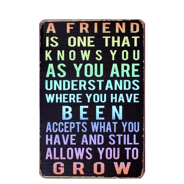 Friend Retro tin sign nostalgic ornament metal poster garage art deco bar cafe shop
Friend Retro tin sign nostalgic ornament metal poster garage art deco bar cafe shop