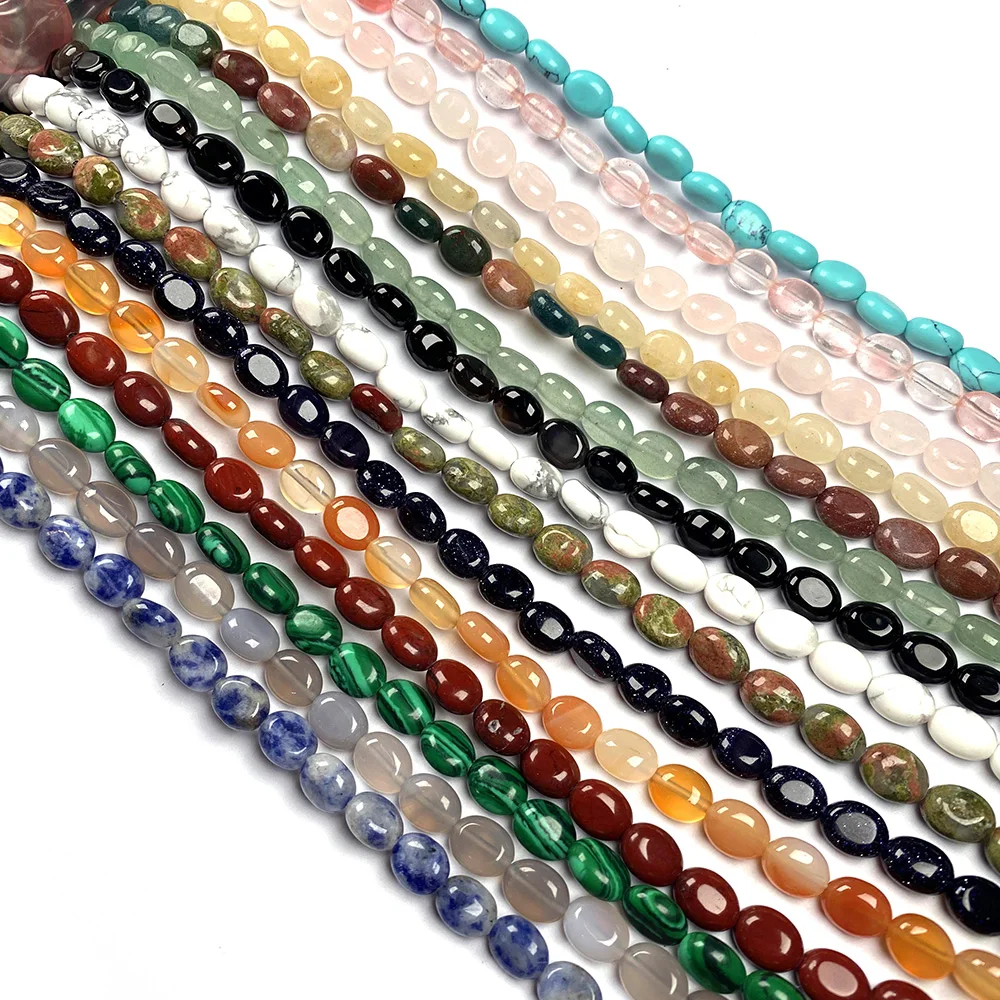 50Pcs Natural Egg-Shaped Semi-Precious Stone Beads Making for Jewelry Bracelet Necklace Accessories Gift Size 6x8x4mm length40cm
50Pcs Natural Egg-Shaped Semi-Precious Stone Beads Making for Jewelry Bracelet Necklace Accessories Gift Size 6x8x4mm length40cm