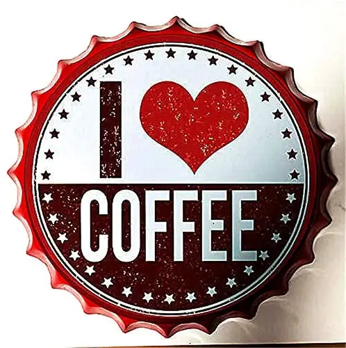 Жестяная крышка для бутылки, металлический жестяной знак I Love Coffee, круглые металлические знаки для дома и кухни, бара, кафе
Жестяная крышка для бутылки, металлический жестяной знак I Love Coffee, круглые металлические знаки для дома и кухни, бара, кафе