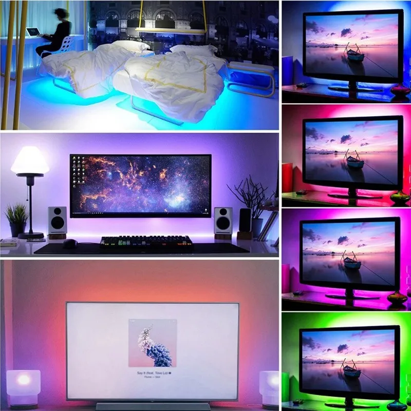 RGB Led Strip 2835 Led light Night lighting Remote control Flexible Lamp Phone Bluetooth APP Control for TV BackLight Decoration
RGB Led Strip 2835 Led light Night lighting Remote control Flexible Lamp Phone Bluetooth APP Control for TV BackLight Decoration
