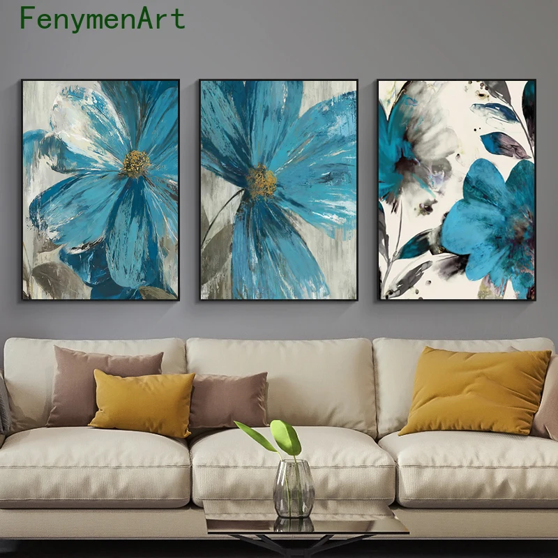 Vintage Blue Paint Flowers Canvas Painting Abstract Poster Blooming Life Botanical Print Wall Art Picture For Living Room Decor
Vintage Blue Paint Flowers Canvas Painting Abstract Poster Blooming Life Botanical Print Wall Art Picture For Living Room Decor