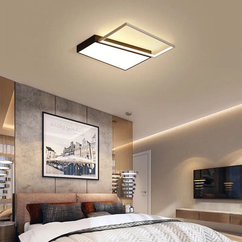 Modern Black White Square Ceiling Lamp for Bedroom Living Dining Room Corridor Kitchen Minimalist Home Decoration Light Fixture 
Modern Black White Square Ceiling Lamp for Bedroom Living Dining Room Corridor Kitchen Minimalist Home Decoration Light Fixture