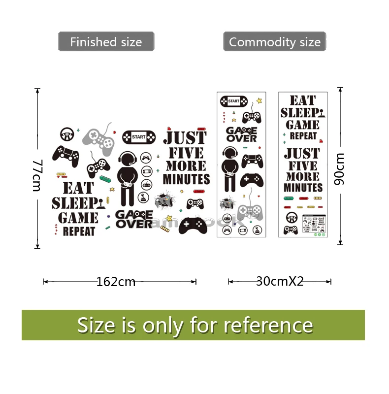 PC Gamer Stickers on the Wall Decor Eat Sleep Gaming Video Gamepad Posters PVC Mural art Decals Home Decoration
PC Gamer Stickers on the Wall Decor Eat Sleep Gaming Video Gamepad Posters PVC Mural art Decals Home Decoration