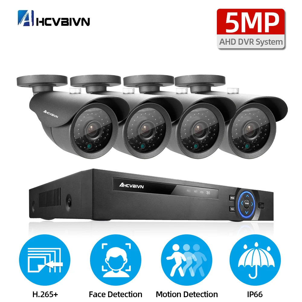 Система видеонаблюдения, 4-канальная цилиндрическая камера 5 Мп, с функцией распознавания лица, AHD видеорегистратор, H.265, 5 МП, комнатный и ули...
Система видеонаблюдения, 4-канальная цилиндрическая камера 5 Мп, с функцией распознавания лица, AHD видеорегистратор, H.265, 5 МП, комнатный и ули...