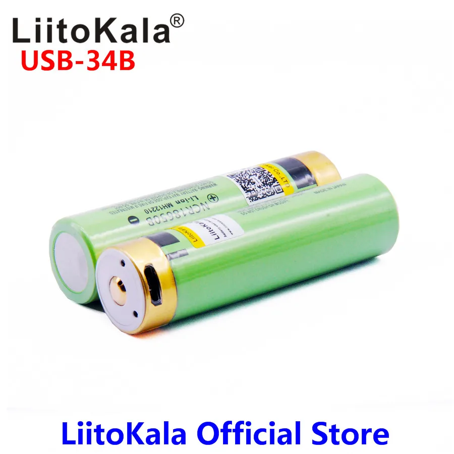 Hot 6PCS LiitoKala USB 18650 3400mAh 3.7V Li-ion Rechargebale battery With LED Indicator Light DC-Charging
Hot 6PCS LiitoKala USB 18650 3400mAh 3.7V Li-ion Rechargebale battery With LED Indicator Light DC-Charging