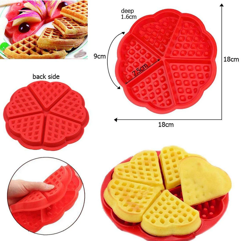 Silicone Waffle Mold 5 Cavity Waffle Cake Mould Chocolate Pan Cake Baking Molds Tray Mold Round Shape for Kitchen Baking Tool
Silicone Waffle Mold 5 Cavity Waffle Cake Mould Chocolate Pan Cake Baking Molds Tray Mold Round Shape for Kitchen Baking Tool